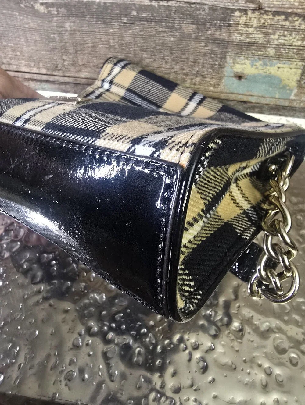 Vintage Kate Spade Pristine Wool Plaid Crossbody Bag Rare Script Lining Y2K